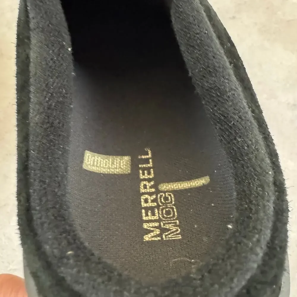 Merrell Jungle Moc Slide Black Suede Mules Clogs Comfort Shoes Mens Size 10.5